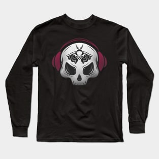 skull with moth Long Sleeve T-Shirt